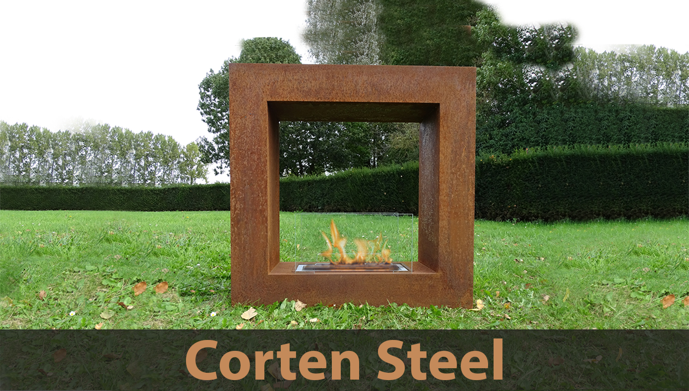 Corten Steel Fireplaces